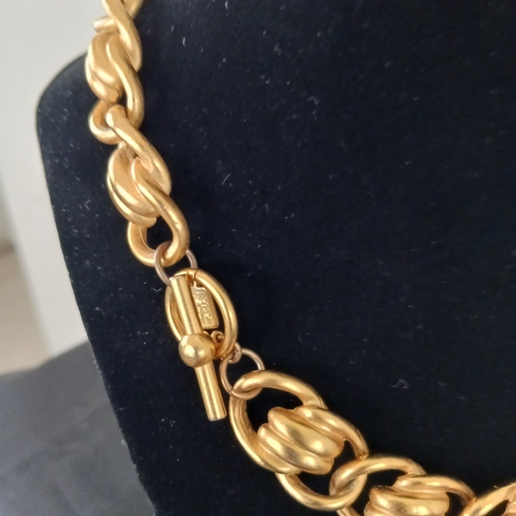 Anne Klein gold tone matte finish necklace - Picture 2 of 2